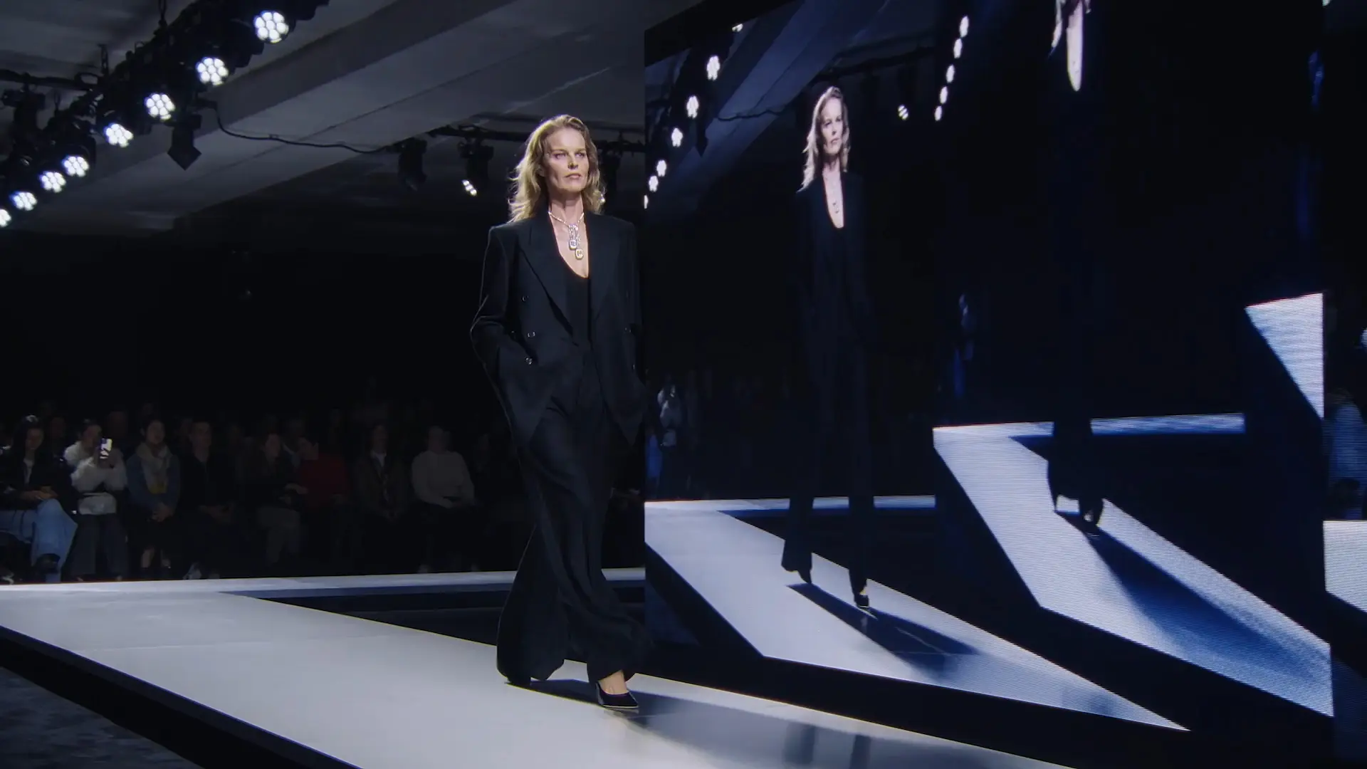 Model on the runway