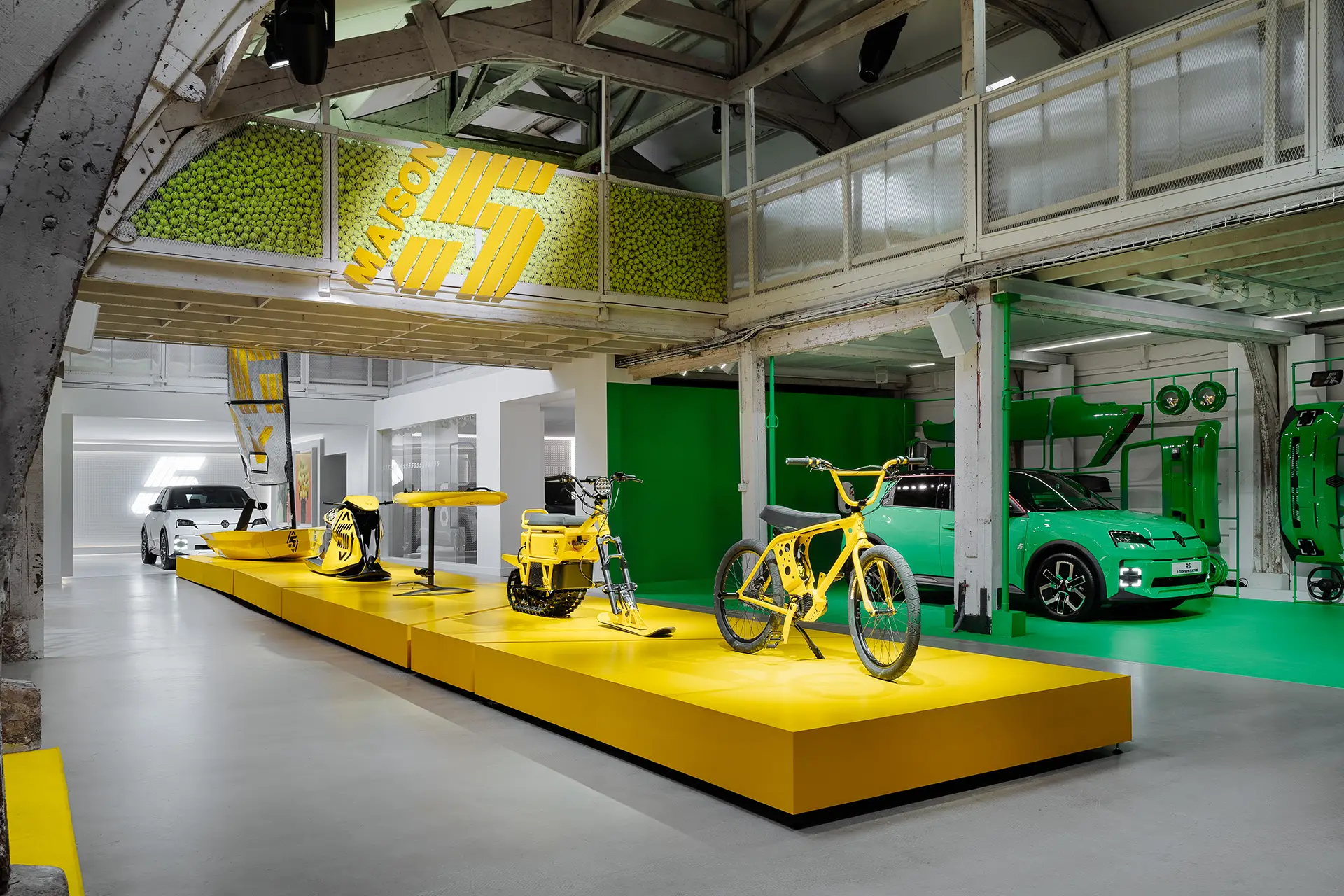 Exhibition of the 5 Mobility Objects, designed by Renault and displayed at MAISON5
