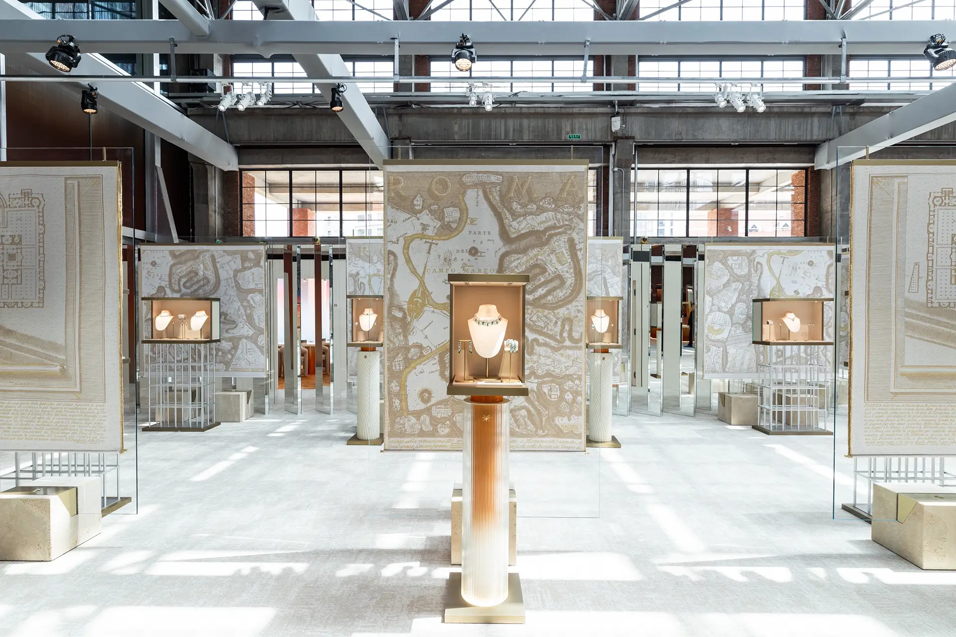 Bvlgari creations on display in the showroom