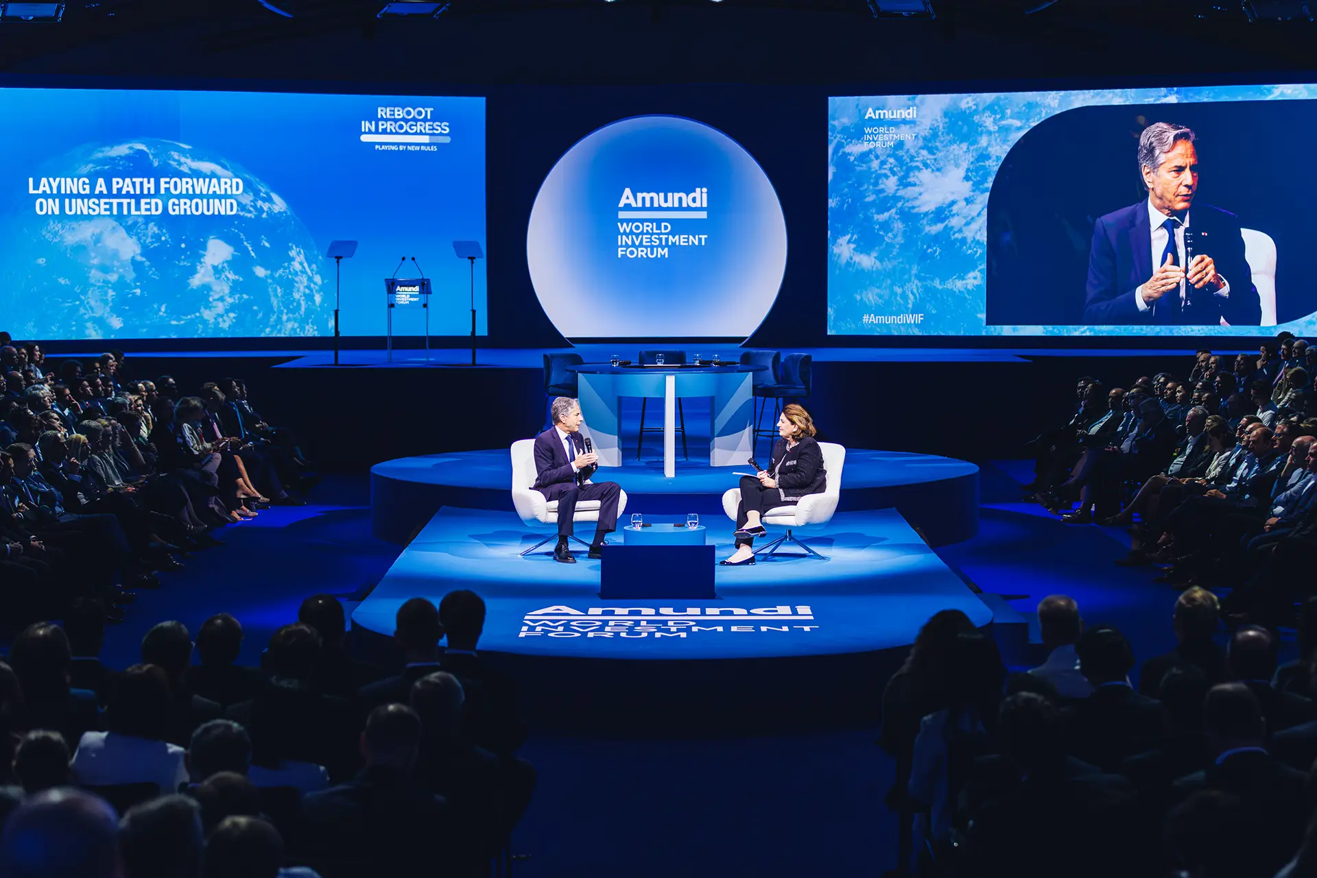 Amundi CEO Valérie Baudson on stage