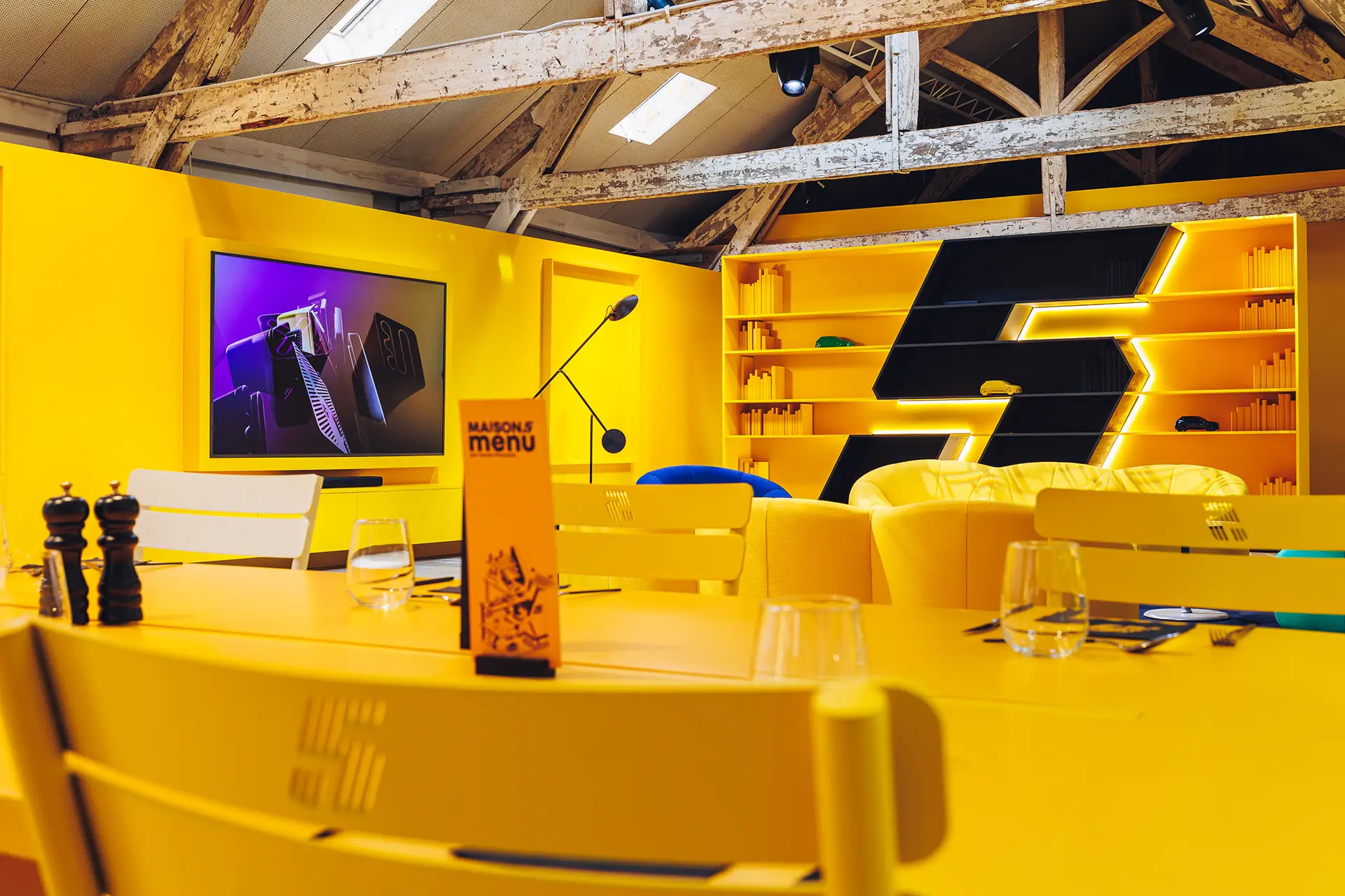 Dedicated restaurant menu designed with several reknown French chefs