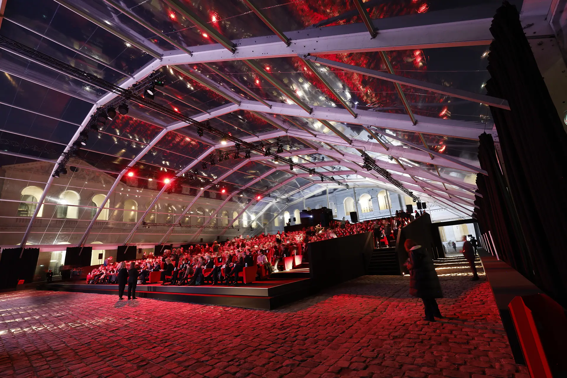Other view of the movie theater recreated for this screening
