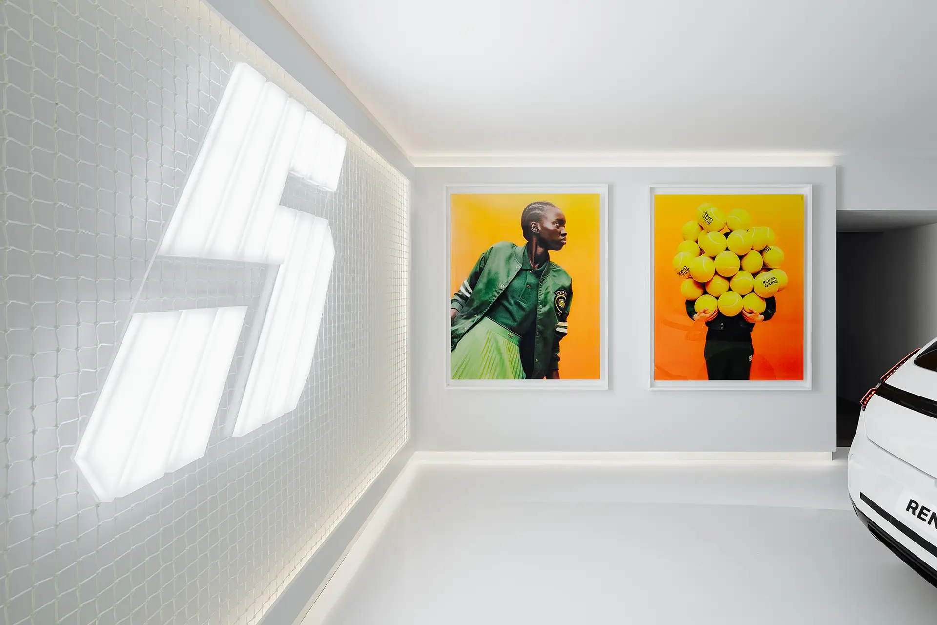 Roland Garros artwork, Renault is the premium partner of the tennis tournament