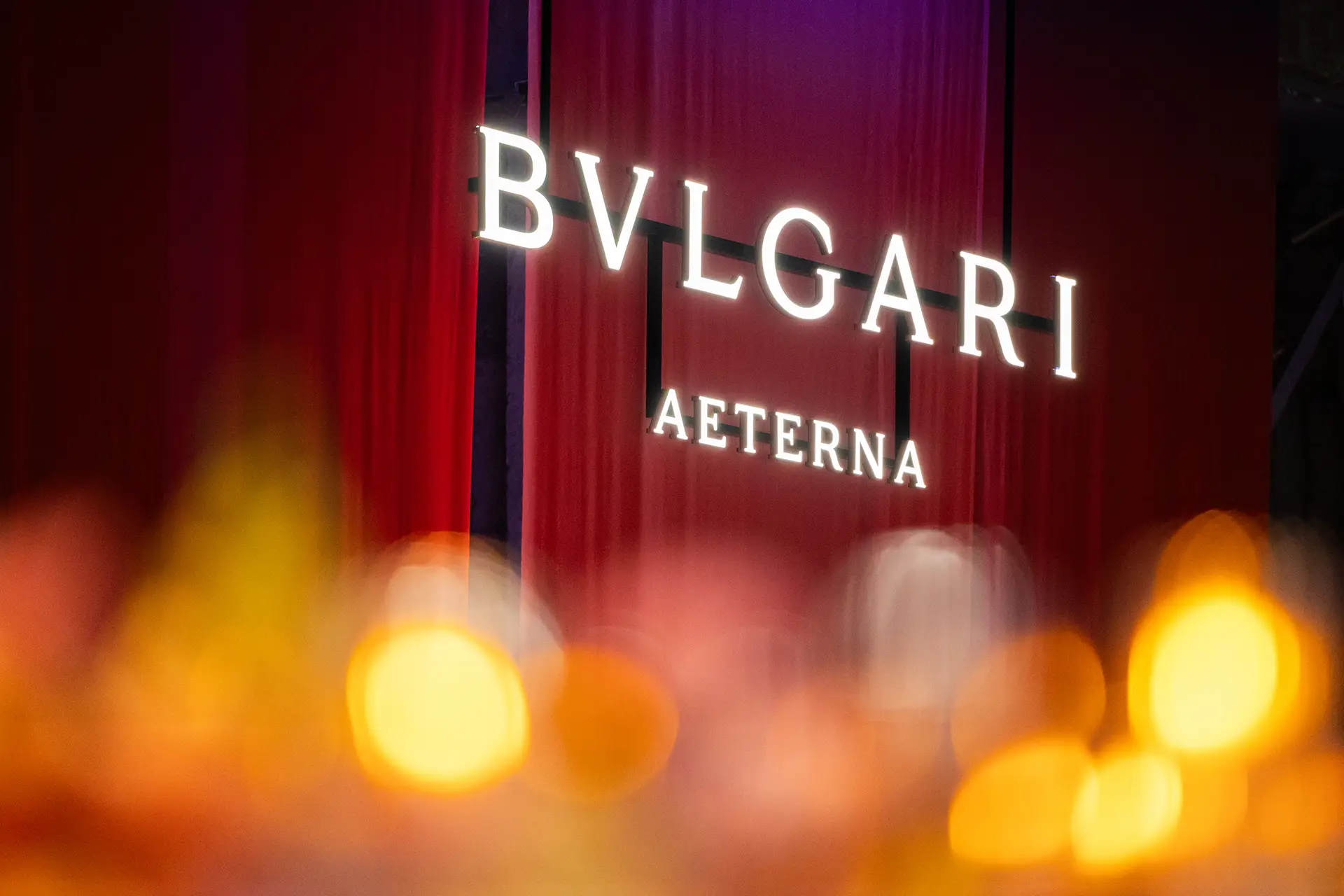 Bvlgari Aeterna branding close-up